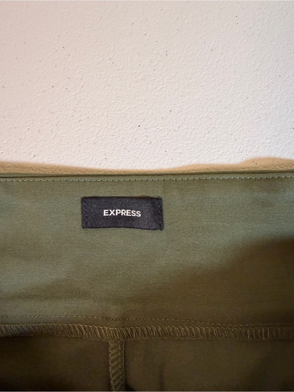 Express Olive Green Pull-On Ankle Pants Size XL High Rise Stretch Slim Leg NWT - Picture 7 of 10